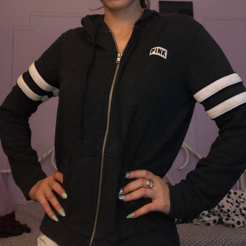 Grey PINK hoodie